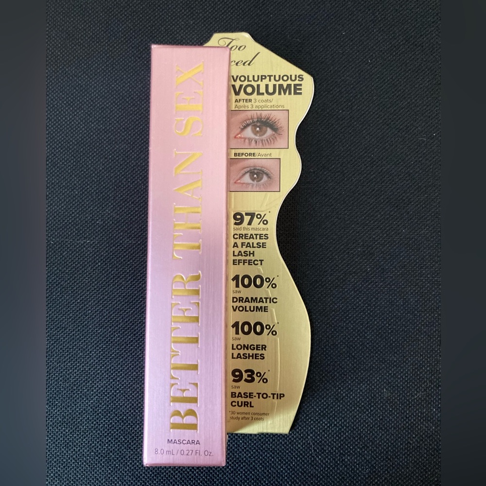 Too Faced Better Than Sex Volumizing Mascara NIB full size